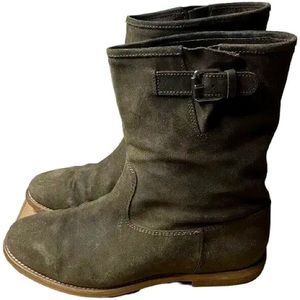 JCrew Langston green suede ankle boots W11